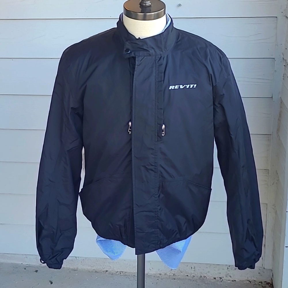 REV'IT Tornado HV Black Mens Size 52 Moto Motorcycle Full Zip Jacket